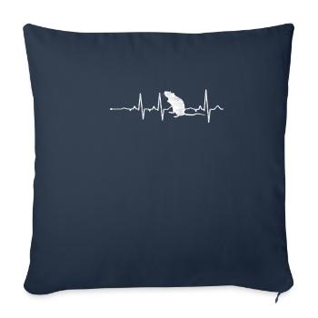 Rats Heartbeat - Sofa pillowcase 17,3'' x 17,3'' (45 x 45 cm) - navy - Front