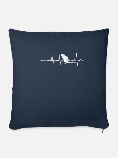 Ratten Herzschlag - Sofakissenbezug 45 x 45 cm - Navy