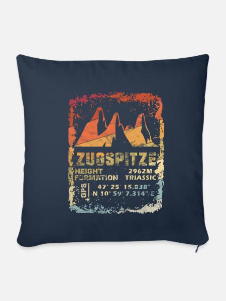 ZUGSPITZE BERG - Sofakissenbezug 45 x 45 cm - Navy