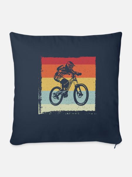 MTB Downhill - Sofakissenbezug 45 x 45 cm - Navy
