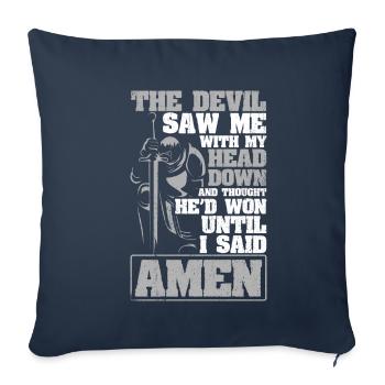 The Devil Saw Me With My Head Down Thought He'D Wo - Sofakissenbezug 45 x 45 cm - Navy - Vorne