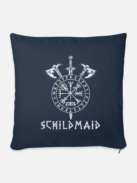 Schildmaid Kriegerin Lagertha Vikinger Wikinger Ge - Sofakissenbezug 45 x 45 cm - Navy
