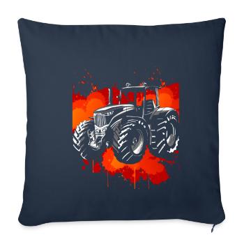 Traktor Retro Traktor Vintage Bauer Landwirt Trakt - Sofakissenbezug 45 x 45 cm - Navy - Vorne