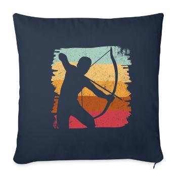 Bogenschütze Bogenschießen Bogensport - Sofakissenbezug 45 x 45 cm - Navy - Vorne