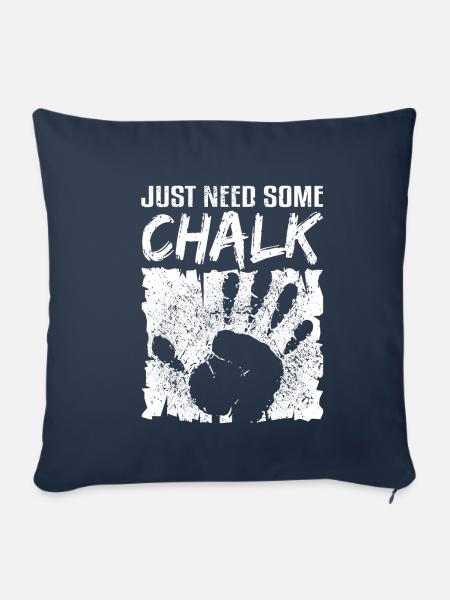 Klettern Bouldern Bergsteigen Just need more Chalk - Sofakissenbezug 45 x 45 cm - Navy