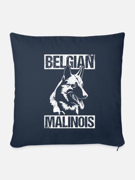 Belgian Malinois Hunde - Sofakissenbezug 45 x 45 cm - Navy