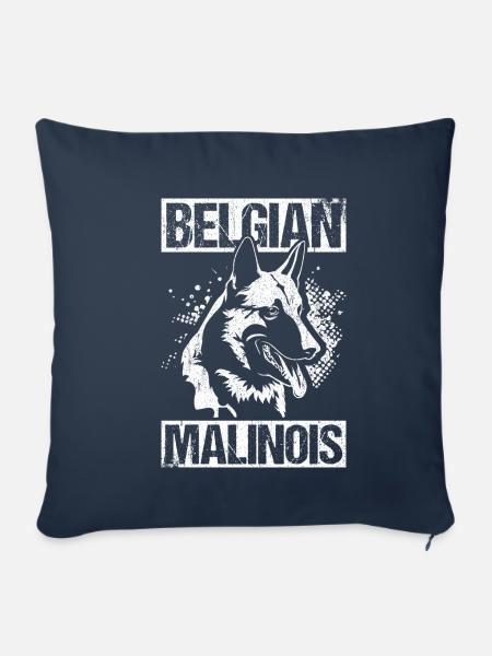 Belgian Malinois Hunde - Sofakissenbezug 45 x 45 cm - Navy