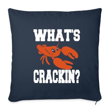 homard - Qu’est-ce que le crackin - Housse de coussin décorative 45 x 45 cm - bleu marine - Devant