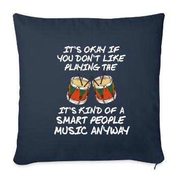 Kind of a smart people music anyway. - Sofa pillowcase 17,3'' x 17,3'' (45 x 45 cm) - navy - Front