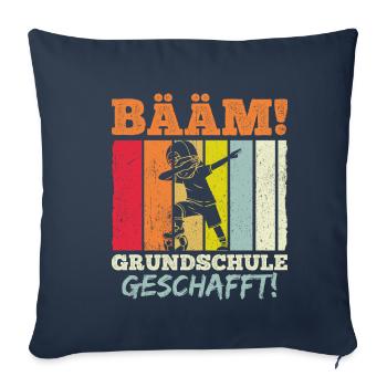 BÄÄM Grundschule Geschafft Absolvent Abschluss 202 - Sofakissenbezug 45 x 45 cm - Navy - Vorne