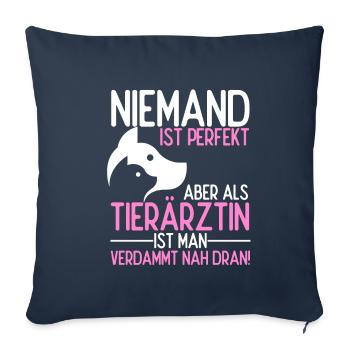 Tierärztin Bester Job Tiere Tierliebhaber Geschenk - Sofakissenbezug 45 x 45 cm - Navy - Vorne