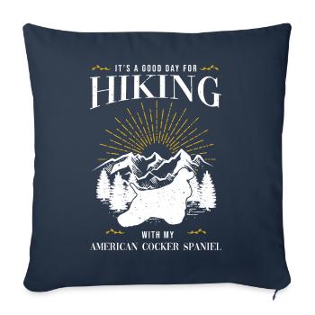 American Cocker Spaniel - Sofa pillowcase 17,3'' x 17,3'' (45 x 45 cm) - navy - Front