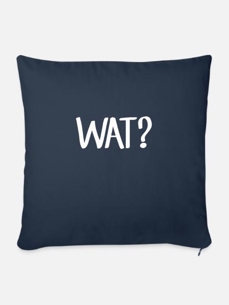 WAT? - Siegerländer Wittgensteiner Platt Siegen - Sofakissenbezug 45 x 45 cm - Navy