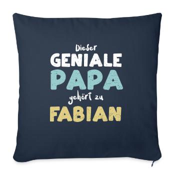 Dieser Geniale Papa Gehört Zu Fa... - Sofakissenbezug 45 x 45 cm - Navy - Vorne