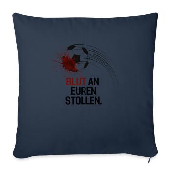 World Cup Qatar Protest 2022 Blood on Stollen Protestshirt - Sofa pillowcase 17,3'' x 17,3'' (45 x 45 cm) - navy - Front