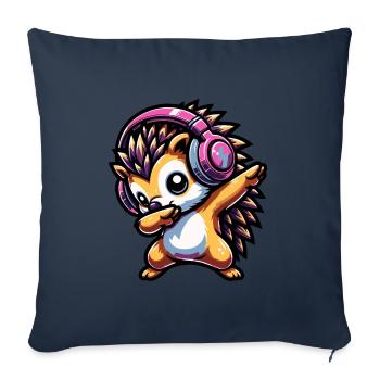 Dabbing Igel - Sofakissenbezug 45 x 45 cm - Navy - Vorne