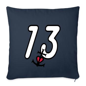 Bouches du rhone 13 croix camargaise - Housse de coussin décorative 45 x 45 cm - bleu marine - Devant