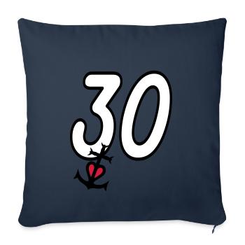 Gard croix camargaise - Housse de coussin décorative 45 x 45 cm - bleu marine - Devant