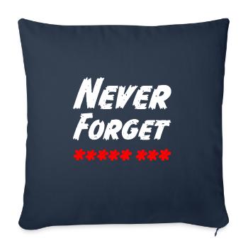 Anti Pis 8 Étoiles Jebać Pis Never Forget - Housse de coussin décorative 45 x 45 cm - bleu marine - Devant
