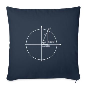 Cercle unitaire Formule eulérienne (Euler) - Housse de coussin décorative 45 x 45 cm - bleu marine - Devant