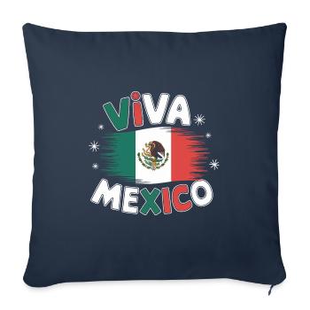 Mexique Mexique Mexicain Espagnol - Housse de coussin décorative 45 x 45 cm - bleu marine - Devant
