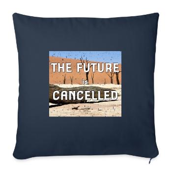 the future is cancelled Thoughtful Pessimist - Sofa pillowcase 17,3'' x 17,3'' (45 x 45 cm) - navy - Front