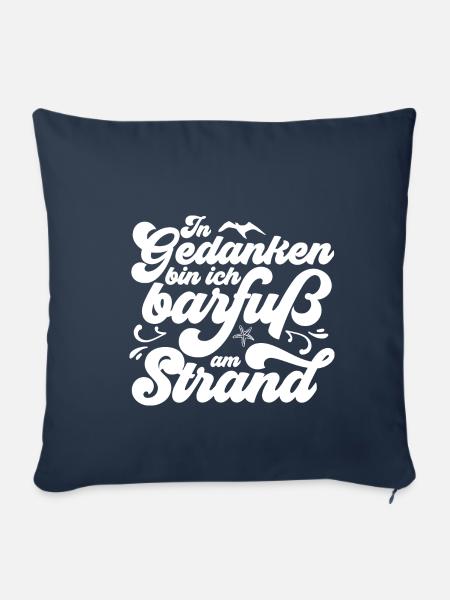 PLATTDEUTSCHER SPRUCH - Sofakissenbezug 45 x 45 cm - Navy
