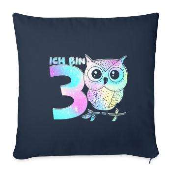 Ich bin 3 - 3 Jahre alt 3. Geburtstag Geschenk für - Sofakissenbezug 45 x 45 cm - Navy - Vorne
