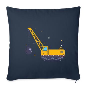 Abrissbirne Wrecking Ball Bagger Geschenk für Baua - Sofakissenbezug 45 x 45 cm - Navy - Vorne