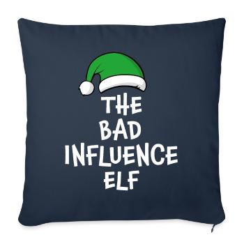 The Bad Influence Elf - Sofa pillowcase 17,3'' x 17,3'' (45 x 45 cm) - navy - Front