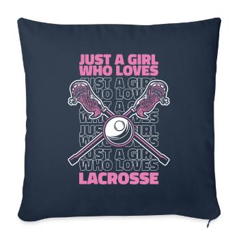 Sports de crosse Joueurs de crosse - Housse de coussin décorative 45 x 45 cm - bleu marine - Devant