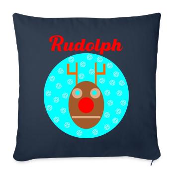 Rudolph - Housse de coussin décorative 45 x 45 cm - bleu marine - Devant