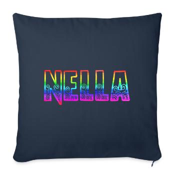 nella rs arc-en-ciel - Housse de coussin décorative 45 x 45 cm - bleu marine - Devant