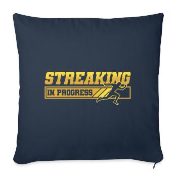 Motivation Streak Running Runner Marathon - Housse de coussin décorative 45 x 45 cm - bleu marine - Devant