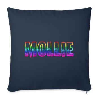 mollie rs rainbow - Sofa pillowcase 17,3'' x 17,3'' (45 x 45 cm) - navy - Front