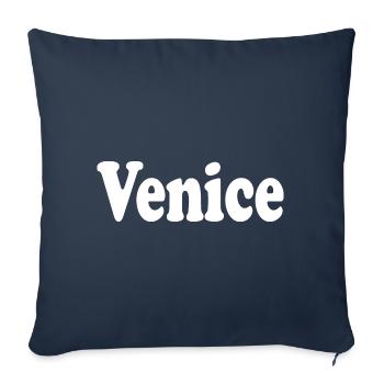 Venise - Housse de coussin décorative 45 x 45 cm - bleu marine - Devant