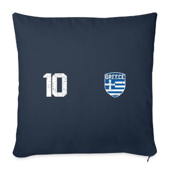 Maillot de la grèce - Housse de coussin décorative 45 x 45 cm - bleu marine - Devant