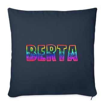 Berta rs Arc-en-ciel - Housse de coussin décorative 45 x 45 cm - bleu marine - Devant