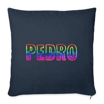 L’arc-en-ciel de Pedro R - Housse de coussin décorative 45 x 45 cm - bleu marine - Devant