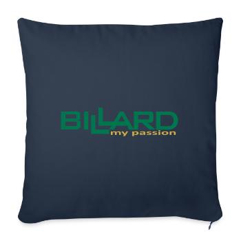 Billard Concevoir ma passion, Billard piscine - Housse de coussin décorative 45 x 45 cm - bleu marine - Devant