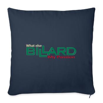 Billard Concevoir ma passion quoi d’autre, billard de piscine - Housse de coussin décorative 45 x 45 cm - bleu marine - Devant