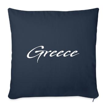 La Grèce - Housse de coussin décorative 45 x 45 cm - bleu marine - Devant