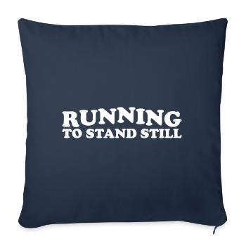 Courir pour rester immobile cool disant cadeau amusant - Housse de coussin décorative 45 x 45 cm - bleu marine - Devant
