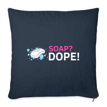 Conception de fabrication de savon pour les conceptions de fabricants de savon - Housse de coussin décorative 45 x 45 cm - bleu marine - Devant