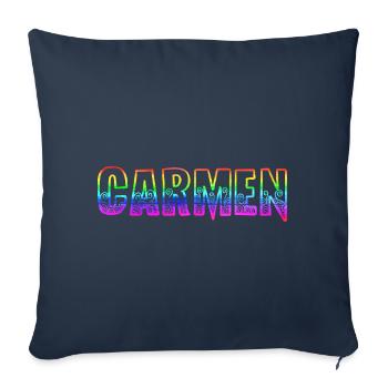 carmen rs arc-en-ciel - Housse de coussin décorative 45 x 45 cm - bleu marine - Devant