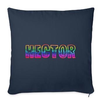 Hector RS Arc-en-ciel - Housse de coussin décorative 45 x 45 cm - bleu marine - Devant