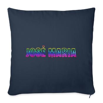 José Maria RS Arc-en-ciel - Housse de coussin décorative 45 x 45 cm - bleu marine - Devant