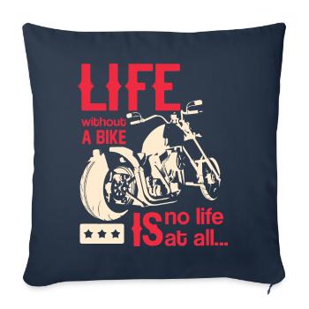 Motorrad - Sofakissenbezug 45 x 45 cm - Navy - Vorne