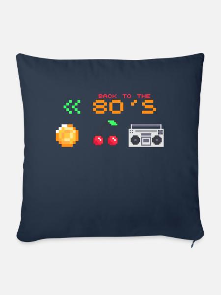 80er Jahre - Sofakissenbezug 45 x 45 cm - Navy