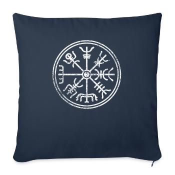 Viking compass symbols signs - Sofa pillowcase 17,3'' x 17,3'' (45 x 45 cm) - navy - Front
